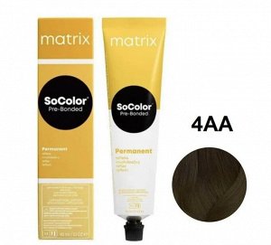 Matrix Socolor, Матрикс Соколор краска для волос аммиачная 4AA шатен глубокий пепельный 90мл