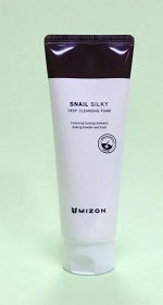Mizon Snail Silky Deep Cleansing Foam - Пенка со скрабирующими частичками и муцином улитки, 150 мл