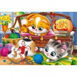 Набор для творчества Алмазная мозаика Игривые малыши-котята с подр. 22*32см AC22113