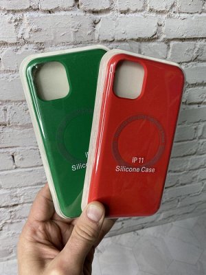 Силиконовый чехол для Iphone MagSafe с магнитным кольцом