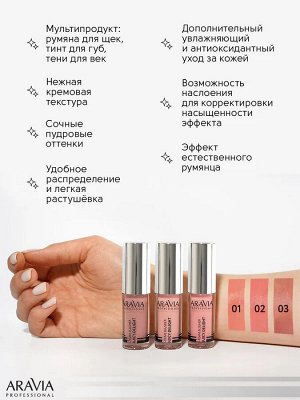 ARAVIA Professional Румяна жидкие кремовые JUICY DELIGHT, 01 blusher, 5 мл