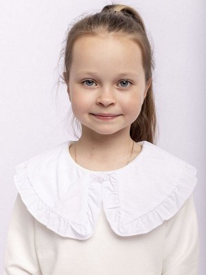 Свитшот Год: 2022
Страна: Россия

Свитшот для девочки школьный из футера в молочной расцветке с объемным отложным воротником.
