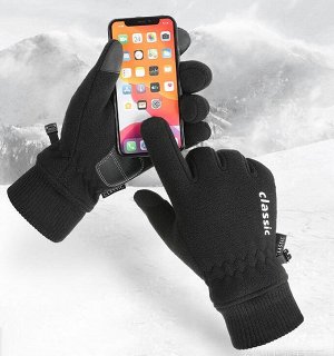 Теплые флисовые перчатки Sport KL-ST3. Серый