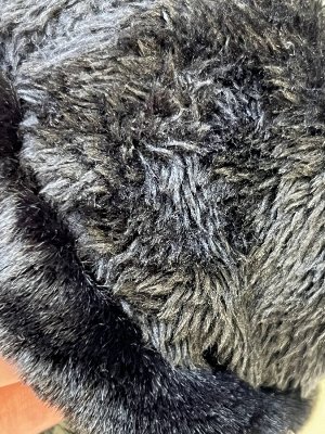 Меховые варежки женские теплые зимние из эко-кожи с меховыми отворотами на меху