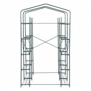 Парник-стеллаж, 20 полок, 191 ? 114 ? 124 см, металлический каркас d = 16 мм, чехол плёнка 100 мкм