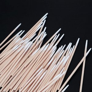 Ватные палочки на деревянной основе «BEAUTY», заострённые, 10 см, 100 шт