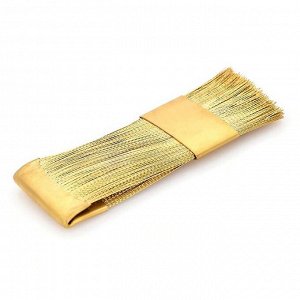 Щётка для чистки фрез, медная, 6 x 2 см, цвет золотистый