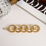 Зажим для волос &quot;Жаклин&quot; круги, 7,5 см, золото 6970702