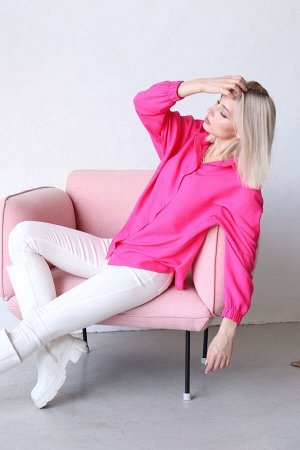 Рубашка базовая розовая