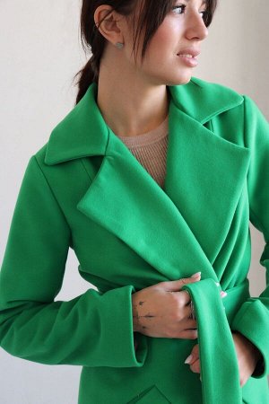 Удлинённое пальто Hilton зелёное
