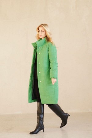 Пальто стёганое Premium Аlpolux зелёное