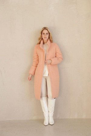 Пальто стёганое Premium Аlpolux пудрово-розовое