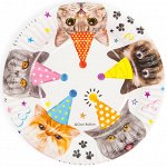 77297 Тарелка бумажная &quot;Котики&quot;, 23 см, 6 шт