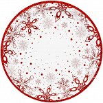 1502-4825 Тарелка бумажная НГ &quot;Снежные искры&quot;, 17 см, 6 шт.