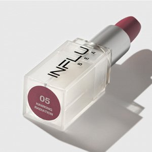 Influence Beauty Глянцевая стойкая помада "Iridium" тон 02 холодный пепельно-розовый NEW 2024