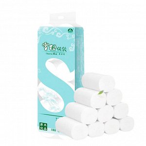 Четырехслойная туалетная бумага &quot;Xuesong&quot; 10 рулонов, 101 x 110 мм