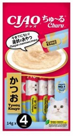 Лакомство INABA пюре для кошек Тунец кацуо Ciao Churu 4*14гр