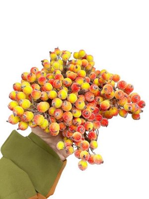 Декоративное украшение, Набор сахарных ягод калины, красно-жёлтые