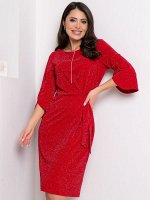 Платье Модельное (блеск, красное)