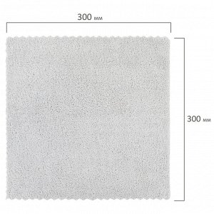 Салфетки из микрофибры 30х30см, КОМПЛЕКТ 3шт "ULTRASONIC GREY COLOUR PACK 3", LAIMA HOME, 608217