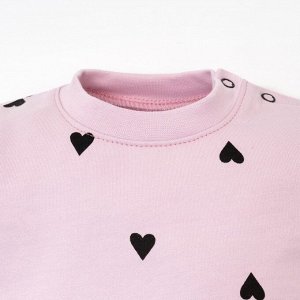 Костюм: толстовка и брюки Крошка Я "Сердечки".