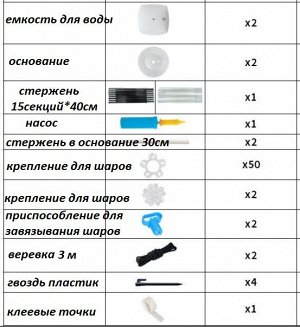 Арка для воздушных шаров/ 15 секций