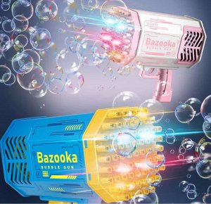 Генератор мыльных пузырей с подсветкой. Пушка Bazooka Hit 69 отверстий + подсветка.