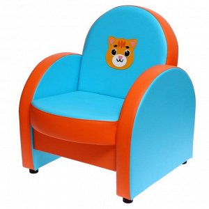 Комплект мягкой мебели «Агата. Домашние животные», голубо-оранжевый