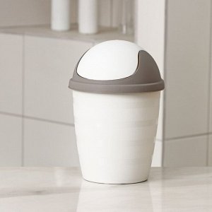 Контейнер для мусора Rambai, 1.5 л, d=14.5 см, h=21 см, круглый, светло-серый