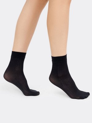 Высокие женские носки из полиамида черного цвета (1 упаковка по 5 пар)