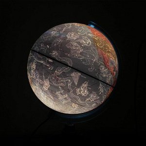 Глобус политический "День и ночь", диаметр 250 мм, интерактивный, звездное небо, подсветка от батареек