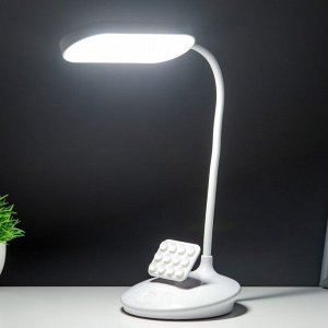 Лампа настольная с АКБ "Лайт" LED 6Вт 3000К-6000К USB белый 12,5х11х44 см.