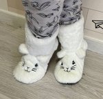 Носки/тапочки сапожки тёплые размер единый 39-42