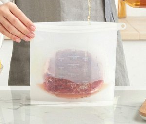 Силиконовый пакет-контейнер для хранения "Danny Home" Reusable Silicone Food Storage Bag / 1500 мл