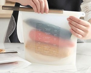 Силиконовый пакет-контейнер для хранения "Danny Home" Reusable Silicone Food Storage Bag / 1000 мл