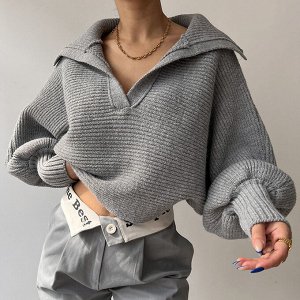 Женский свитер, цвет серый