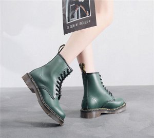Ботинки унисекс на шнурках, цвет зеленый