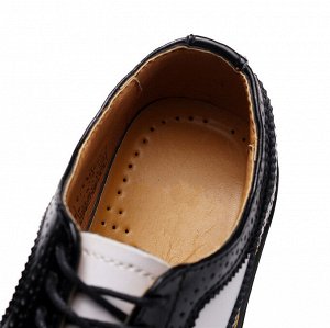 Полуботинки унисекс на шнурках, цвет черный/белый