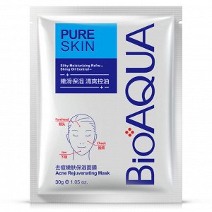 Увлажняющая маска для лица против акне и черных точек Pure Skin Bioaqua