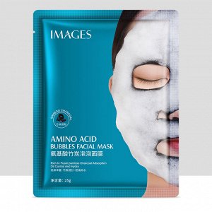 Пузырьковая кислородная маска для лица на тканевой основе IMAGES BUBBLES MASK AMINO ACID, 25г