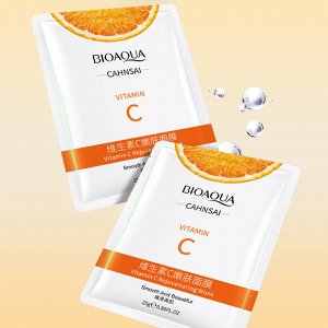 Тканевая маска для лица с витамином С «Bioaqua Vitamin C», 25 г