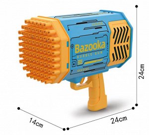 Генератор мыльных пузырей с подсветкой. Пушка Bazooka Maxi 105 отверстий + подсветка.