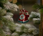 Телефон ретро красный (стекло)