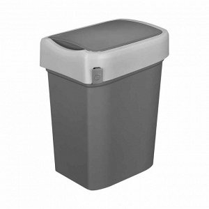 Контейнер для мусора, 10 л, пластик, серый, 345 х 245 х 196 мм, SMART BIN