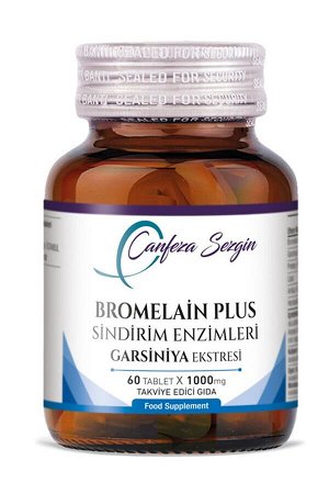 Canfeza Sezgin Бромелайн Плюс, пищеварительные ферменты, экстракт гарцинии, 60 табл * 1000 mg
