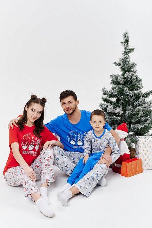 Костюм Варианты расцветки: синий
Ткань:  кулирка, Состав: 100% хлопок
Костюм детский для мальчиков из кулирного полотна состоит из кофты и брюк. Кофта прямая, горловина круглая, обработана окантовкой,