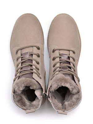 Ботинки зимние женские, коричневый нубук