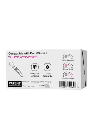 Сменная насадка женская для Domi 2, силикон, черный, 12,9 см