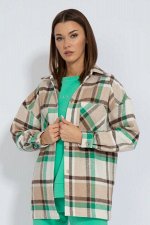 Рубашка Kivviwear 4121/01 бежевый/зеленый