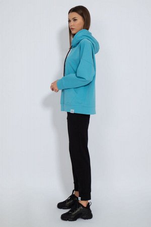 Костюм Костюм Kivviwear 41134114/01 голубой 
Состав: ПЭ-15%; Хлопок-85%;
Сезон: Осень-Зима
Рост: 170

Костюм. Худи оверсайз с капюшоном на подкладке из основной ткани. Брюки средней посадки зауженные
